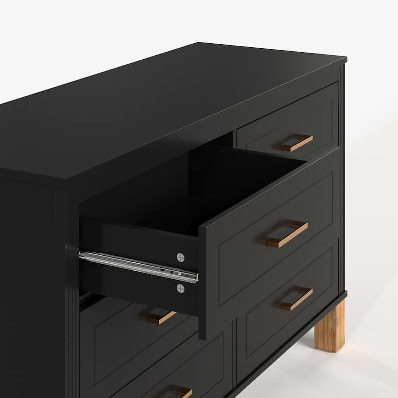 6-Drawer Double Dresser Modern Storage Cabinet