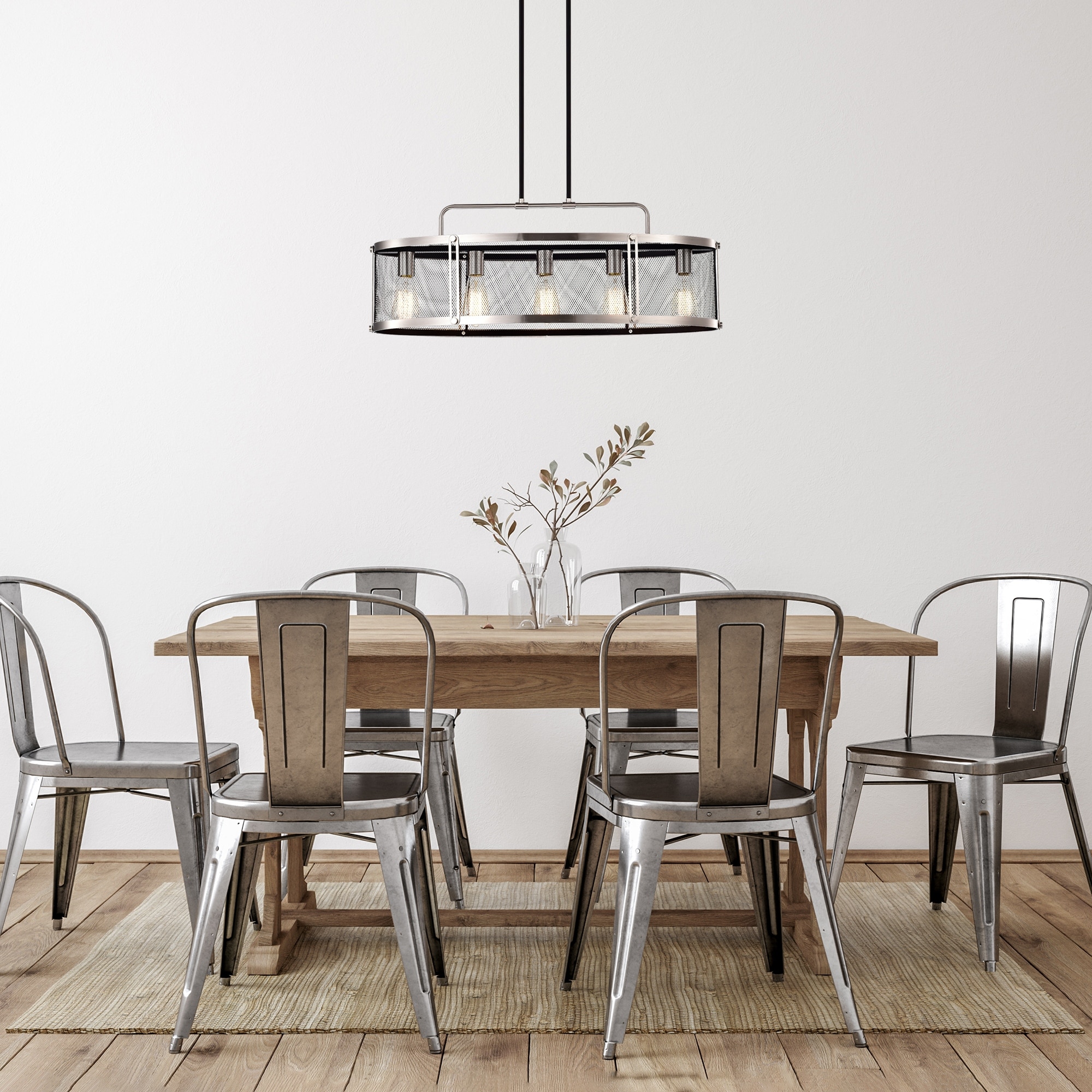 Oval online drum chandelier