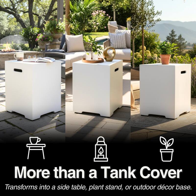 GDFStudio - 16" Outdoor 20LB Propane Tank Cover for Gas Fire Pits