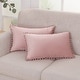 preview thumbnail 49 of 89, Deconovo Velvet Pom-poms Throw Pillow Covers 2 PCS(Cover Only)