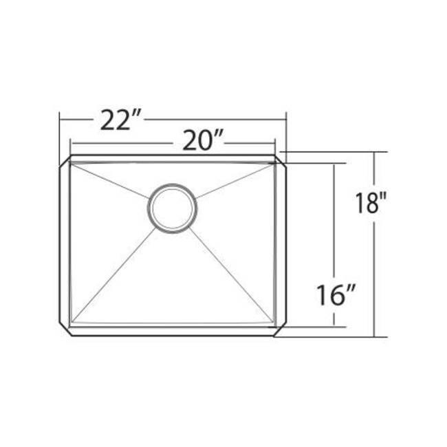 Moen 22" Single Basin Undermount Stainless Steel Kitchen Sink with