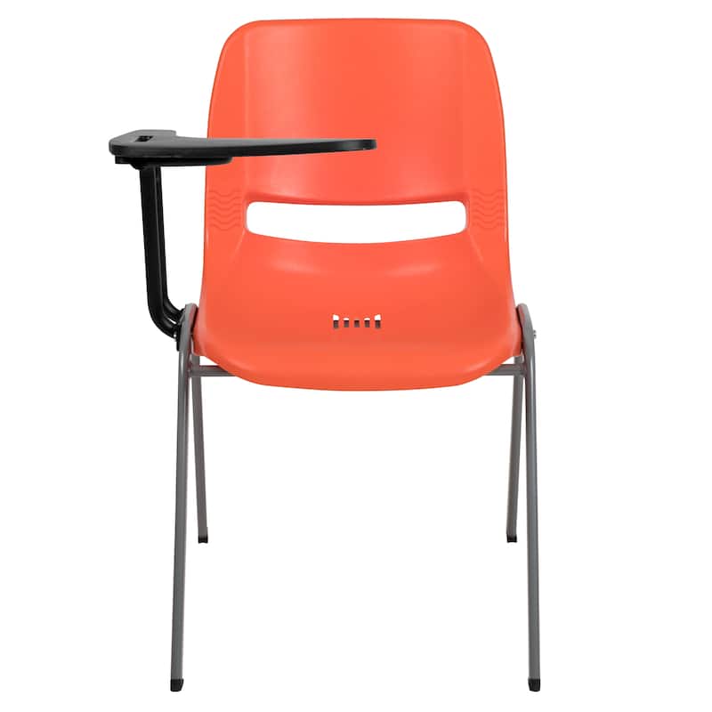 5 Pack Ergonomic Shell Chair with Right Handed Flip-Up Tablet Arm