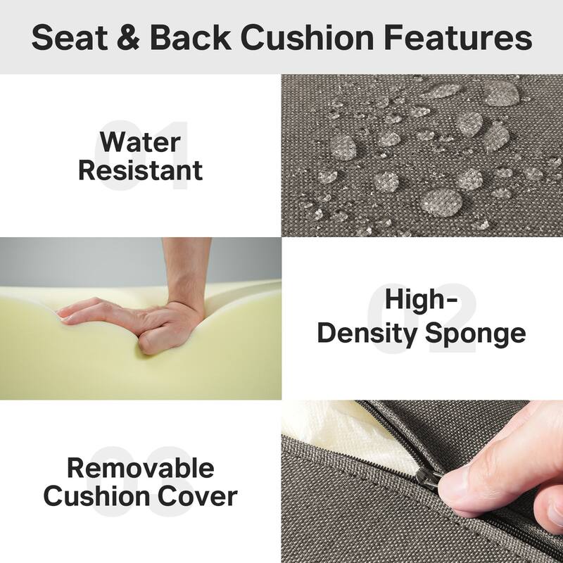 Ivora 24" W x 24" D x 6" T Water & Fade Resistant Outdoor Lounge Chair Replacement Cushion Set