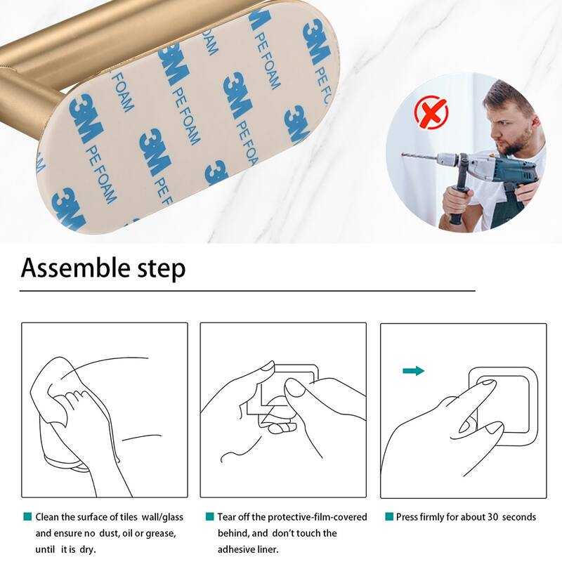 Dornberg Self Adhesive Bathroom Toilet Paper Holder Stand no Drilling