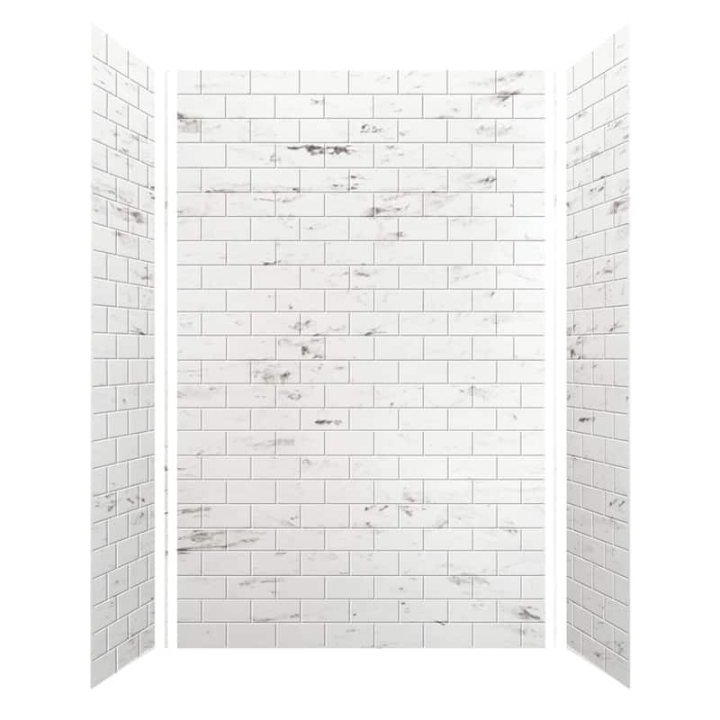 Transolid SaraMar 36-In X 60-In X 96-In Glue to Wall Shower Walls - 60" x 36" x 96" - 60" x 36" x 96"
