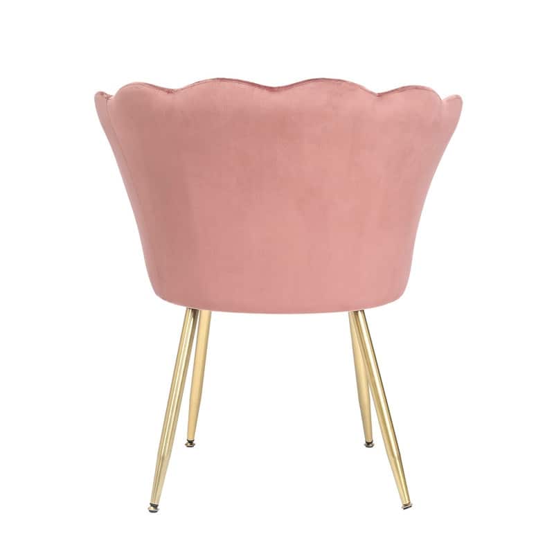Adeco Velvet Dinning Accent Chair Metal Legs Upholstered Vanity