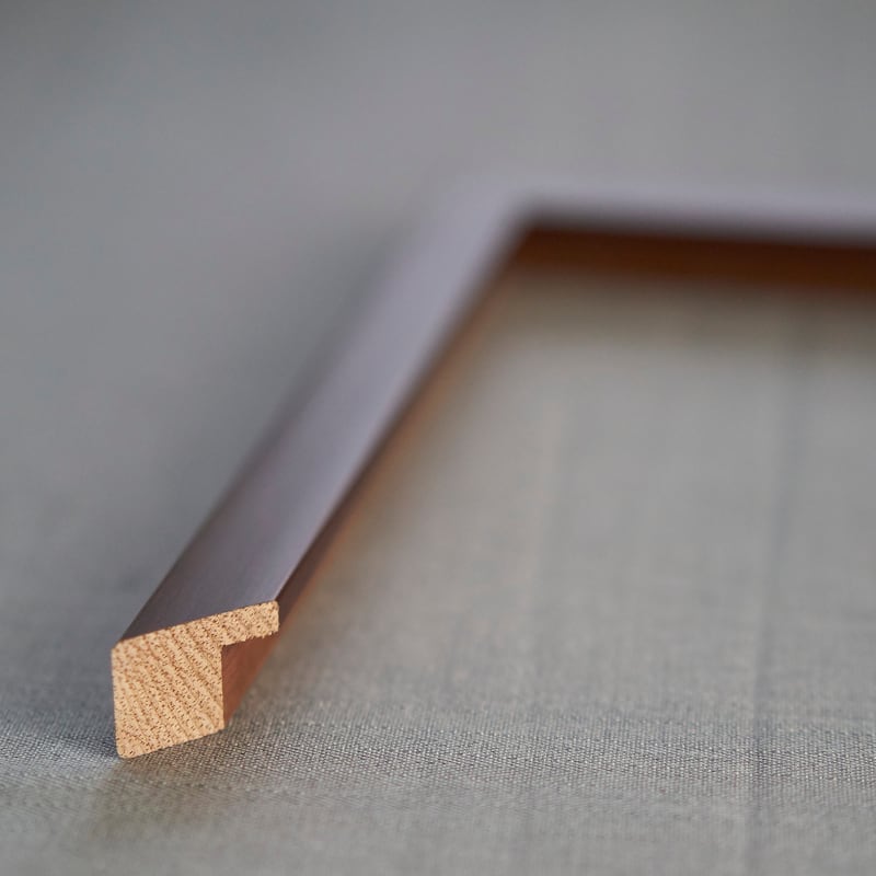 10x15 Mahogany Wood Picture Frame - UV Acrylic, Foam Board Backing, Hanging Hardware