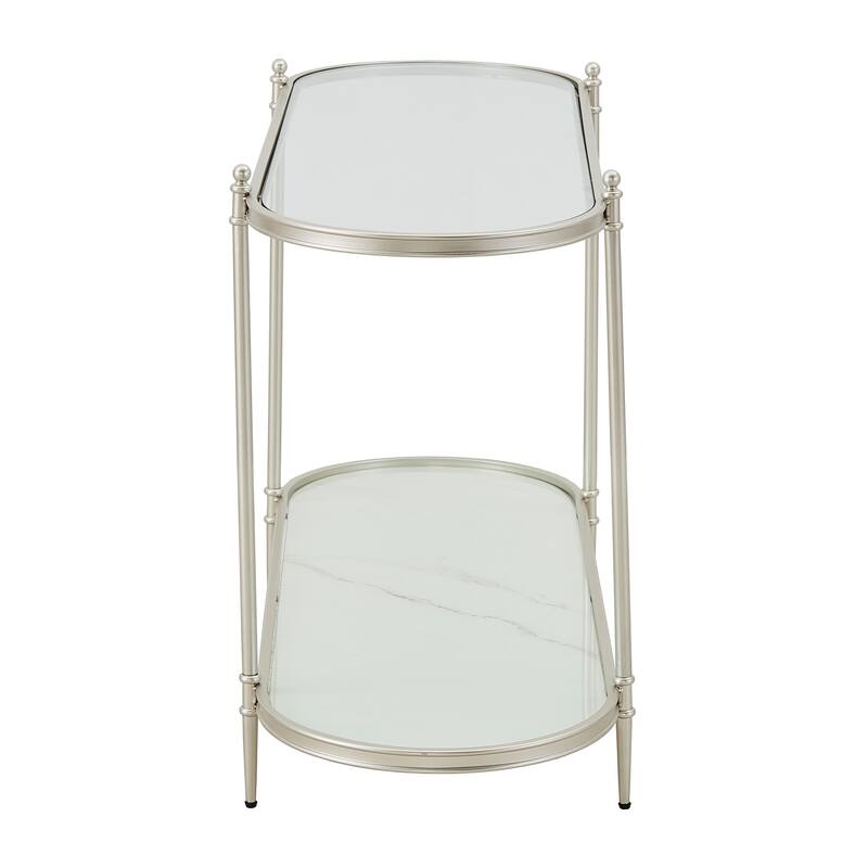 Ximena Champagne Silver Metal & Glass Sofa Table by iNSPIRE Q Bold On Sale Bed Bath & Beyond