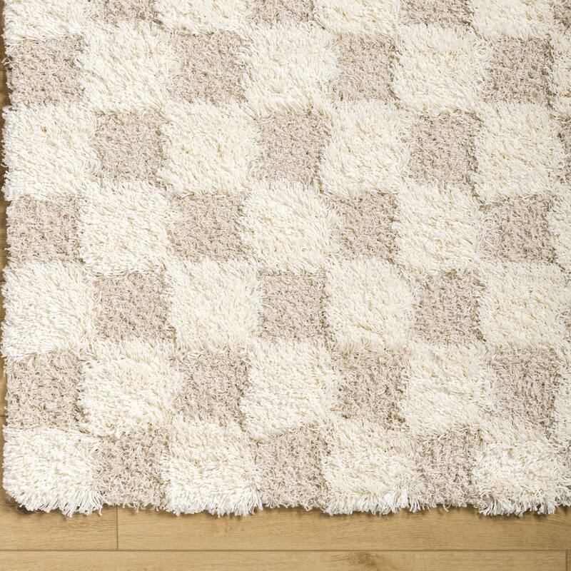 Livabliss Sibari Modern Checkered Plush Area Rug