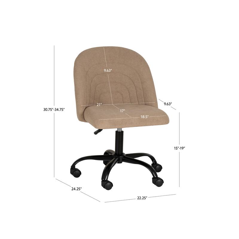 Linon Skyla Adjustable Height Swivel Office Chair