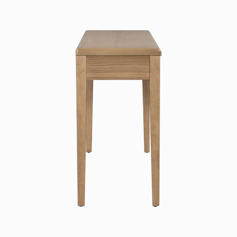 59.84"Elegant Console Table,Light Luxury Entryway Table with 3 Drawers,Farmhouse Sofa Table with Soft-Corner Design