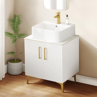 Moasis Single Bathroom Vanity with Ceramic Vessel Sink