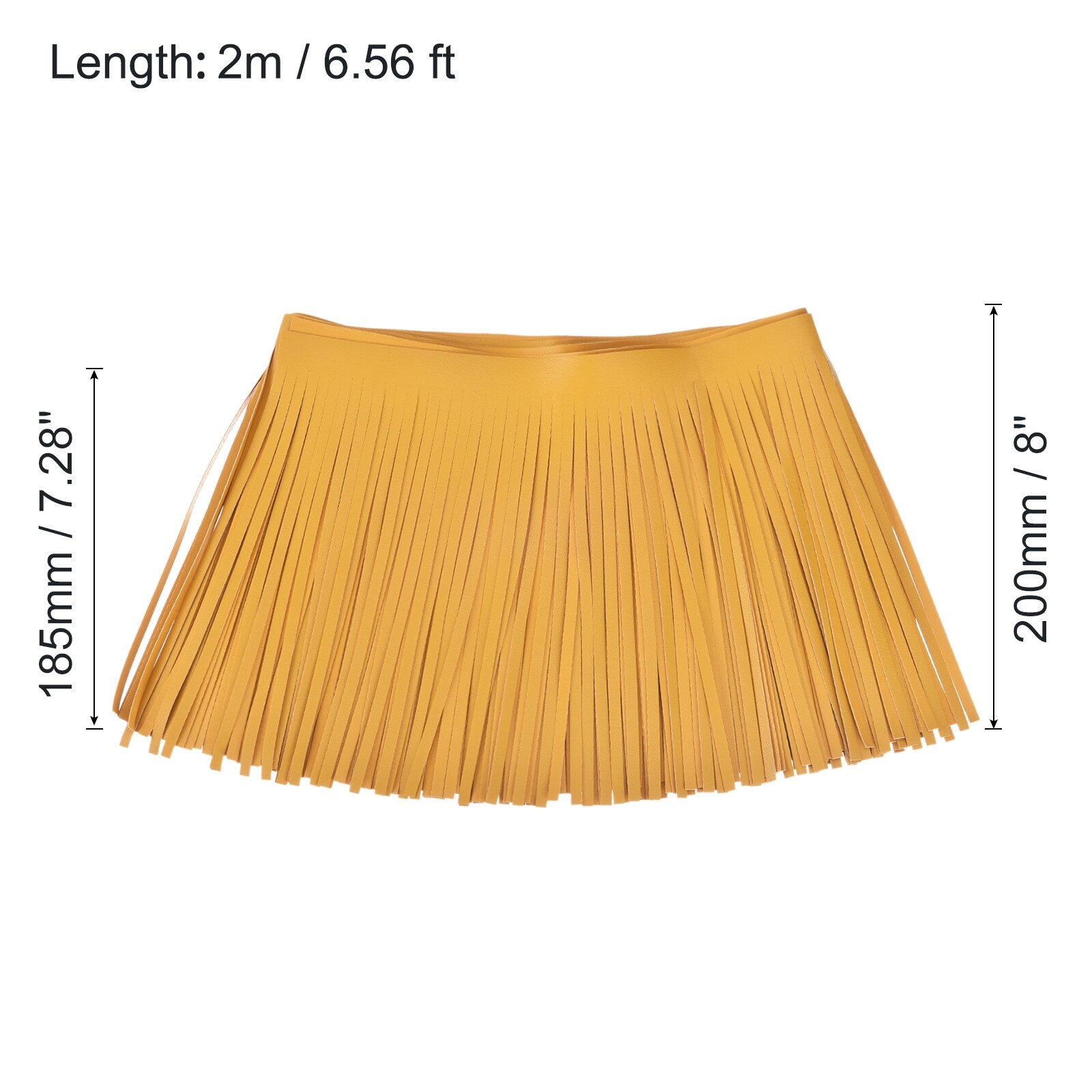 Faux Leather Fringe Trim Double Side Leather Sewing Tassel Fringe for DIY Sewing Dress Crafts