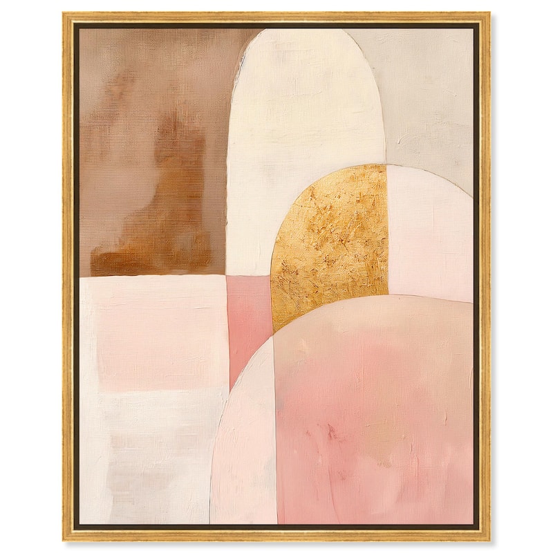 Rose Quartz and Sand I Canvas by Art Remedy - Gold - 20" x 24"