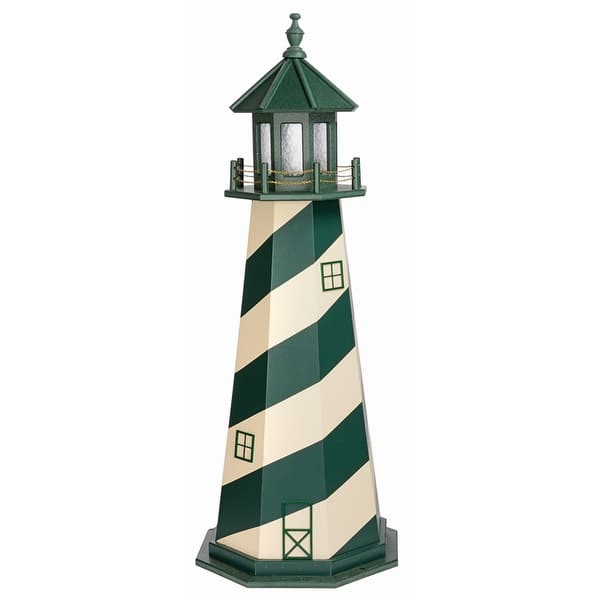 Cape Hatteras Turf Green and Ivory Hybrid Poly and Wood Lighthouse ...