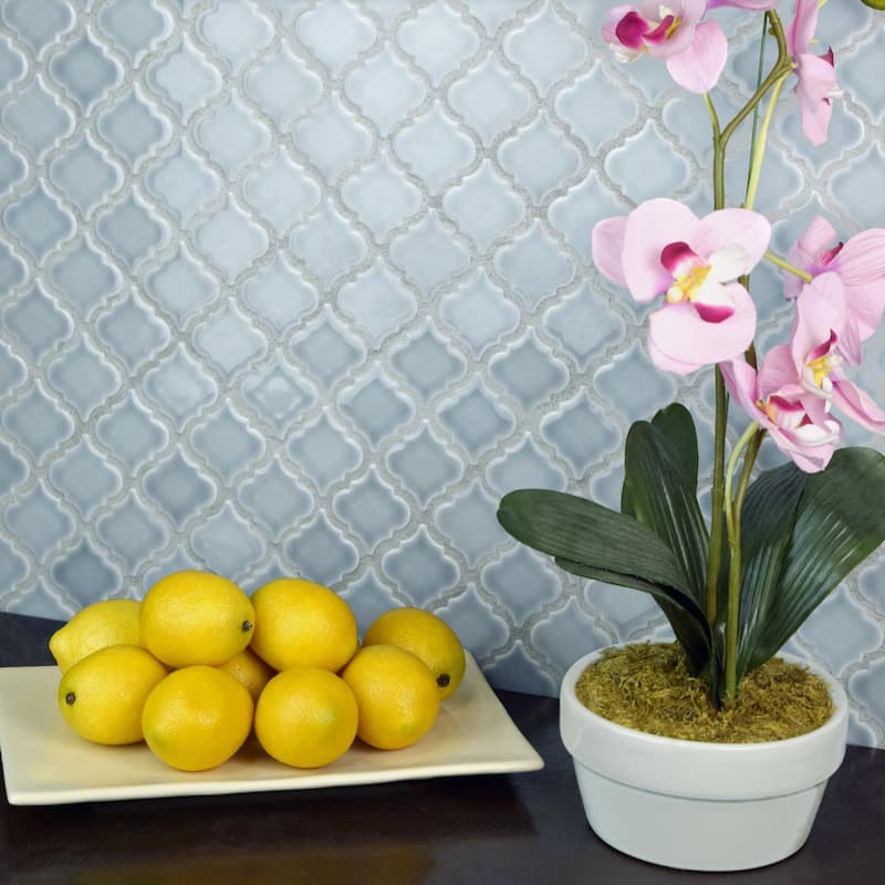 Merola Tile Hudson Tangier Slate 12-3/8" x 12-3/8" Porcelain Mosaic Floor and Wall Tile