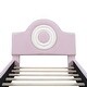 preview thumbnail 8 of 28, Twin Upholstered Platform Bed with LED Headboard, Pink Flannel Finish