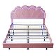 preview thumbnail 5 of 7, Pink Queen Size Platform Bed with Smart LED Lights for Ambiance