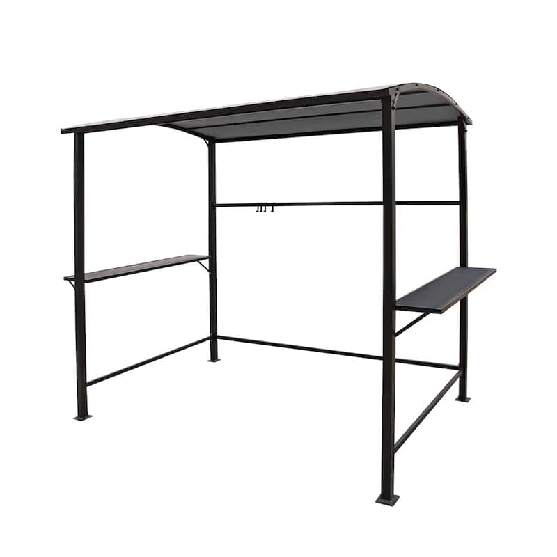 Outdoor 5 ft. x 8 ft. Steel Frame Grill Gazebo Canopy Barbecue Shelter