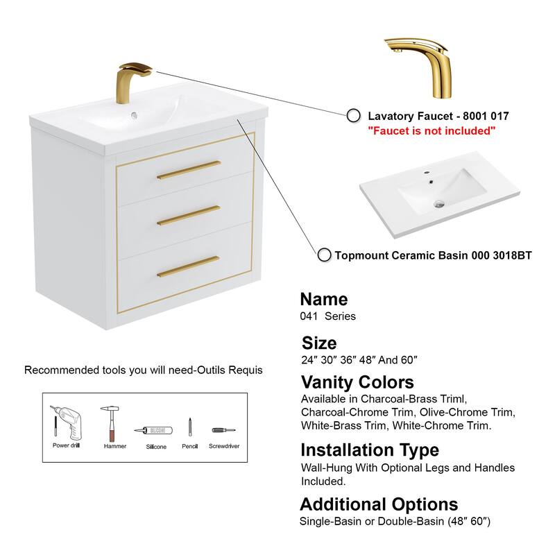 LaLa 30" Single Vanity Set