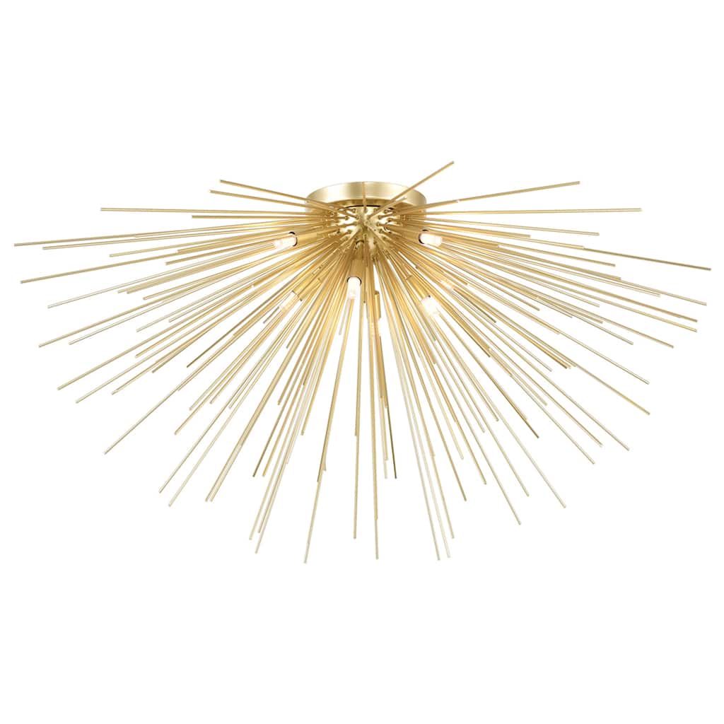 Savannah 8 Light 40in Gold Leaf Flush Mount - Gold Leaf