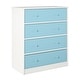 preview thumbnail 8 of 14, Ameriwood Home Mya Park Tall Dresser with 4 Fabric Bins White/Blue Bins