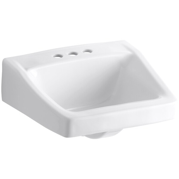 Kohler K-1728 Chesapeake 14" Wall Mounted Bathroom Sink with 3 Holes Drilled and Overflow