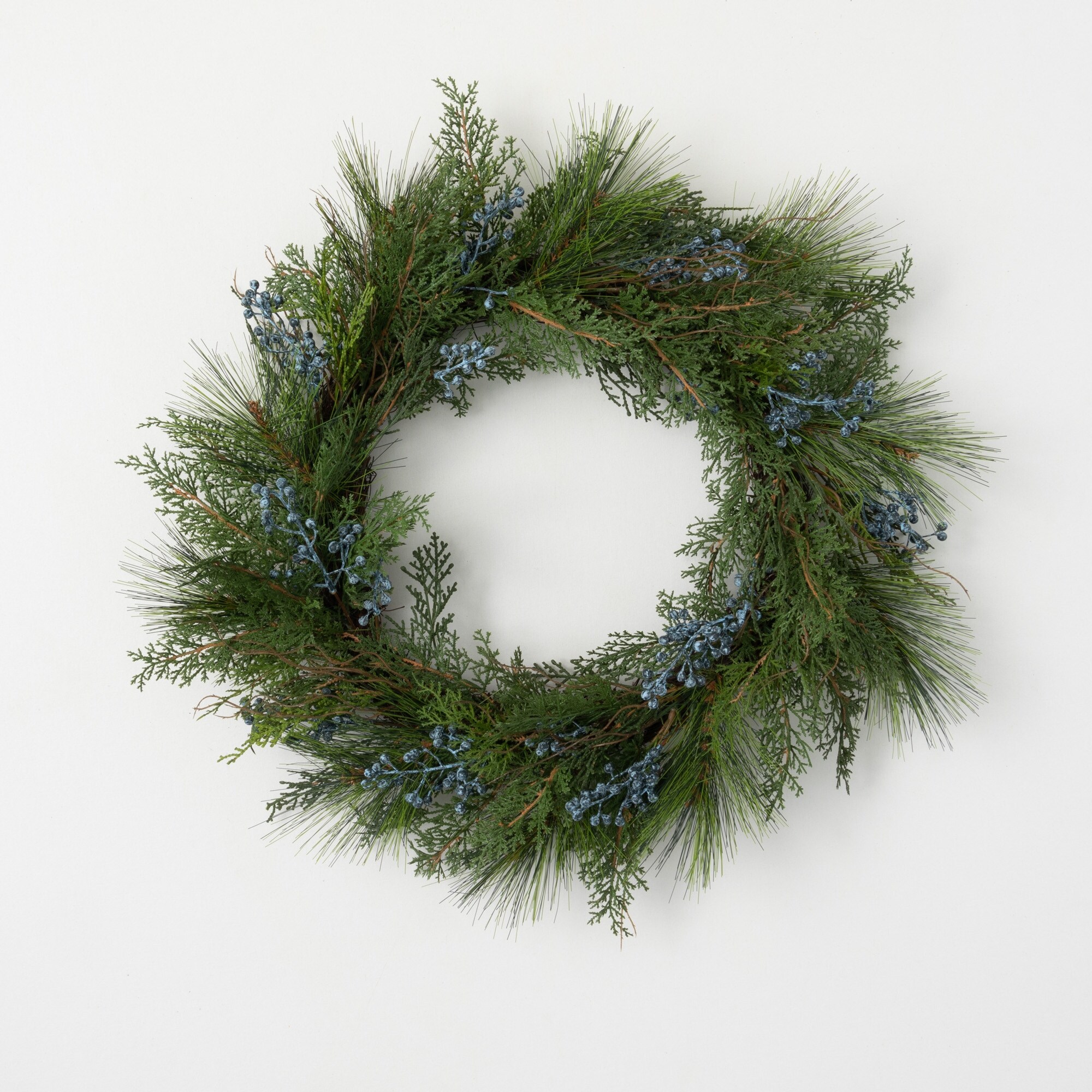 Artificial Juniper Wreath Green 22