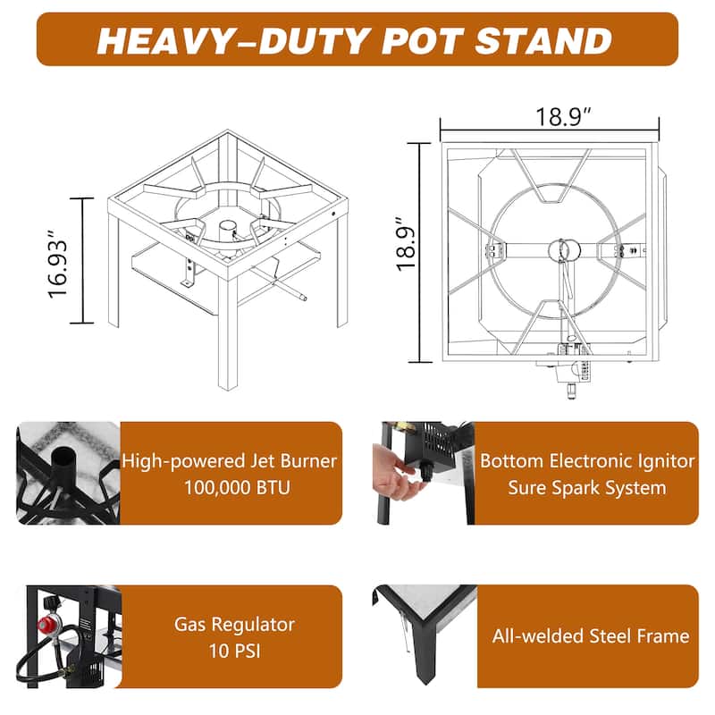 Creole Feast SBK0601,60 QT Seafood Boiling Kit with Strainer