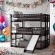 preview thumbnail 34 of 46, Solid Wood Triple Bunk Bed - Full-Over-Full-Over-Full