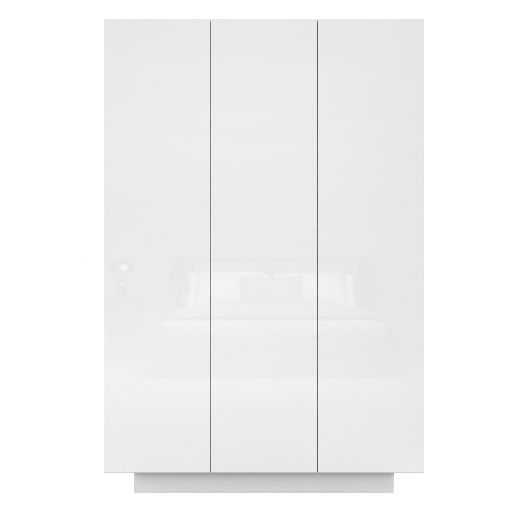 White gloss wardrobe with led lights discount