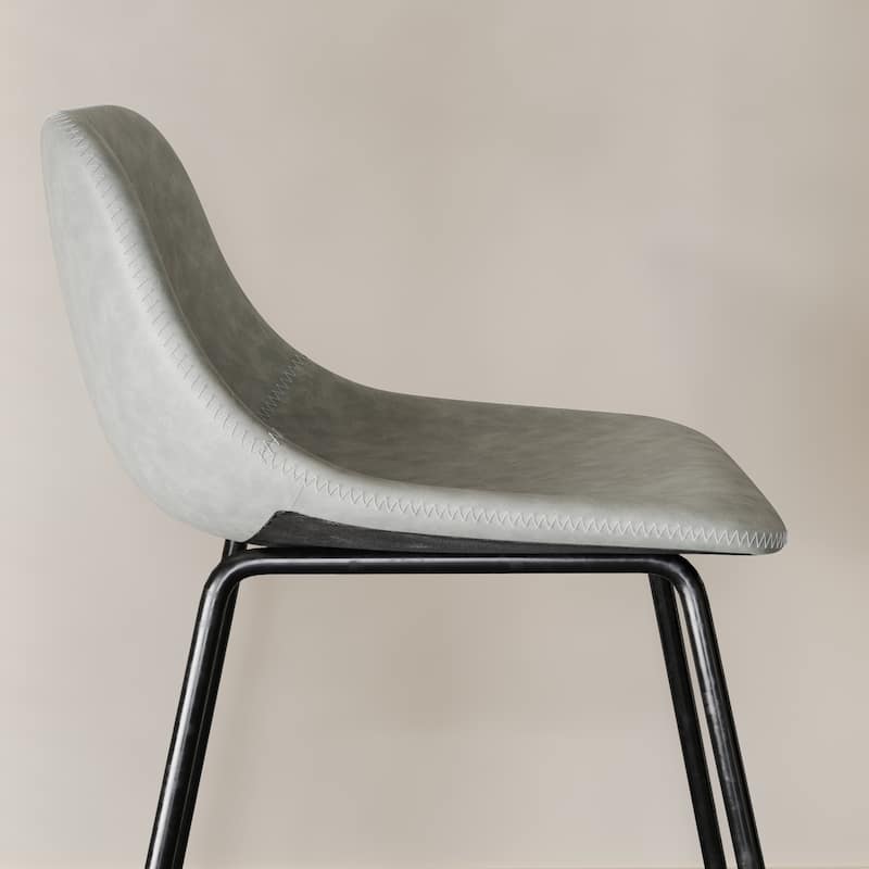 Modern 30.in Bar Height Bar Stool with PU Leather and Metal Frame Barstools for Kitchen Island