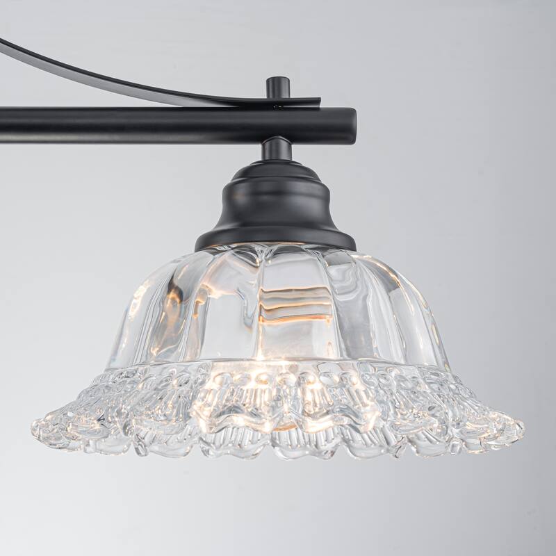 Starsky 3-Light Linear Chandelier With Floral-Inspired Shade