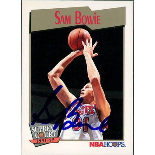 Shop Signed Bowie Sam New Jersey Nets 1991 Nba Hoops Basketball