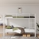 preview thumbnail 24 of 31, Twin Over Twin Metal Bunk Bed, Low Profile, Ladder, High Guardrail