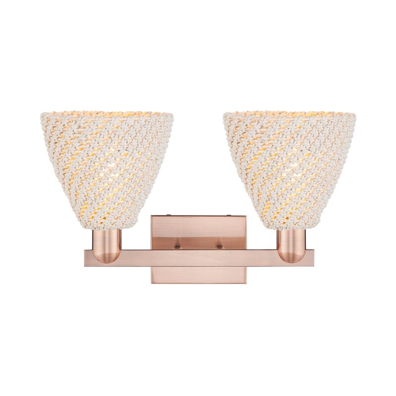 Innovations Lighting Downtown Urban - Natural Ballston Dome - 2 Light 16" Bath Vanity Light