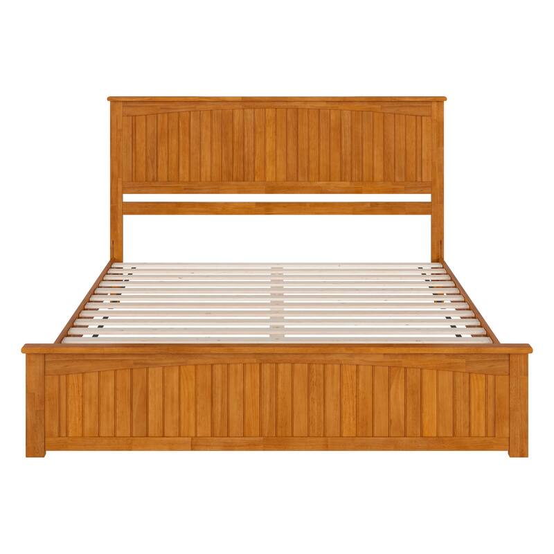 Naples Solid Wood Low Profile Platform Bed with Matching Footboard