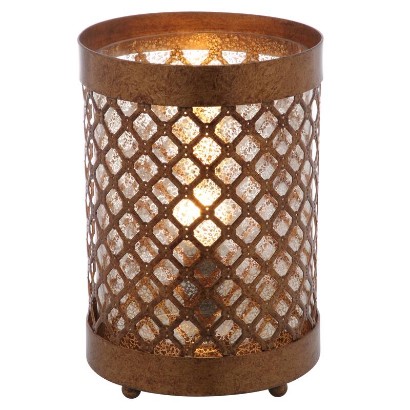 SAFAVIEH Lighting Terra 12-inch Borden Gold Lamp (Set of 2) - 7.75"x7.75"x11.5" - 8Wx8Dx12H