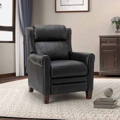 Felisa 32.48" Wide Genuine Leather Manual Recliner