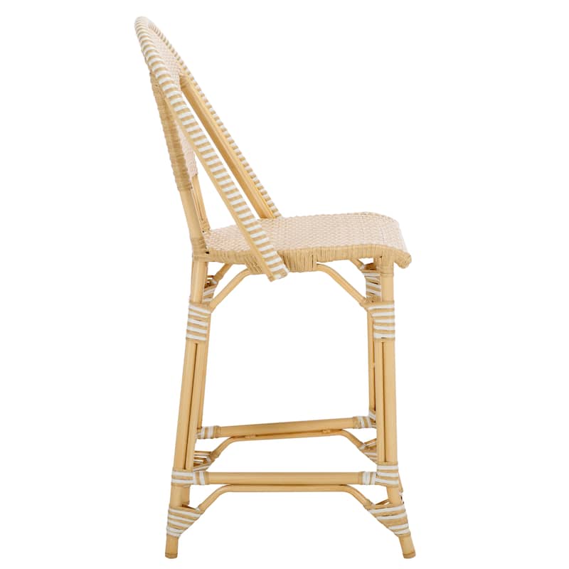 SAFAVIEH Leonica Outdoor Bistro 25-inch Seat Height Counter Stool (Fully Assembled) - 20"W x 21"D x 43"H