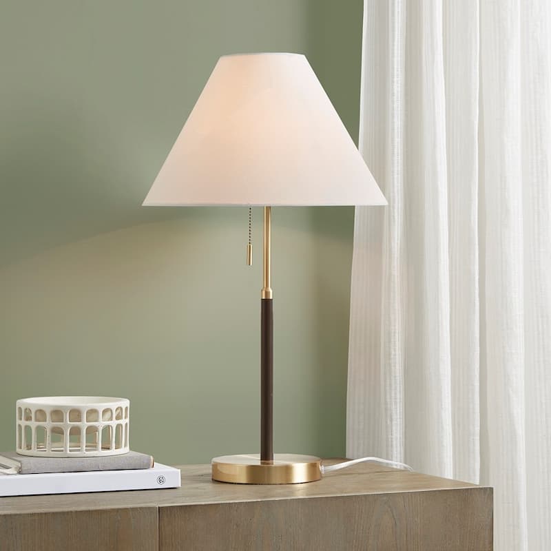 Anmytek Two Tone Table Lamp with Pull Chain Switch