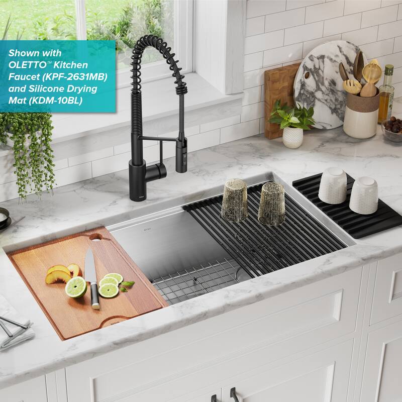 KRAUS Kore Workstation Undermount Stainless Steel Kitchen Sink