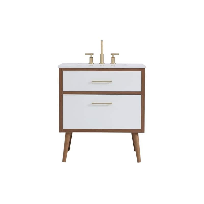 Elegant Lighting VF41030 Boise 30" Free Standing Single Basin Vanity