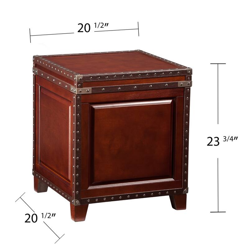 HomeRoots 24" Brown End Table - 20.5
