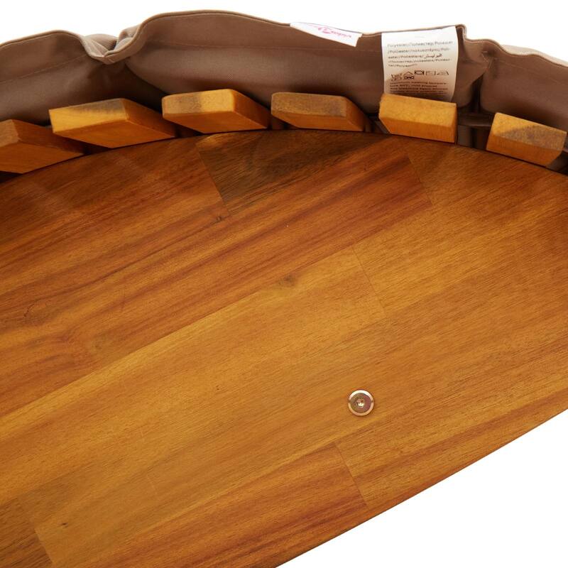 vidaXL Rocking Sun Loungers with Cushions 2 pcs Solid Wood Acacia - 23.6 x 60.6 x 29.1