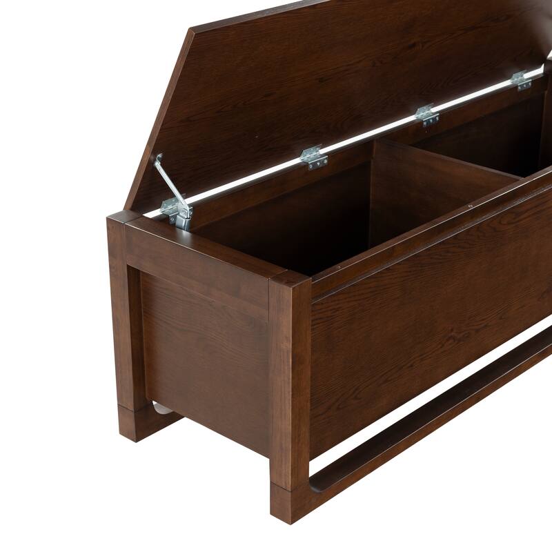 SAFAVIEH Couture Tyrell Wood Storage Bench - 60"W x 18"D x 18"H