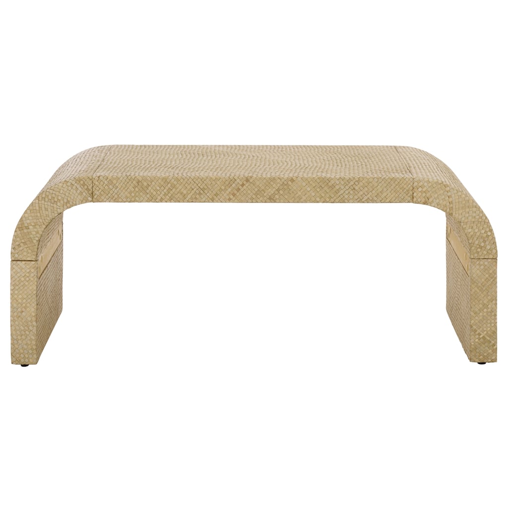 SAFAVIEH Home Pipat Curved Pandan Coffee Tab - 18"W x 45"D x 18"H