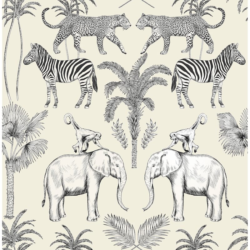 Fine Decor Nauman Eggshell Safari Walk Wallpaper