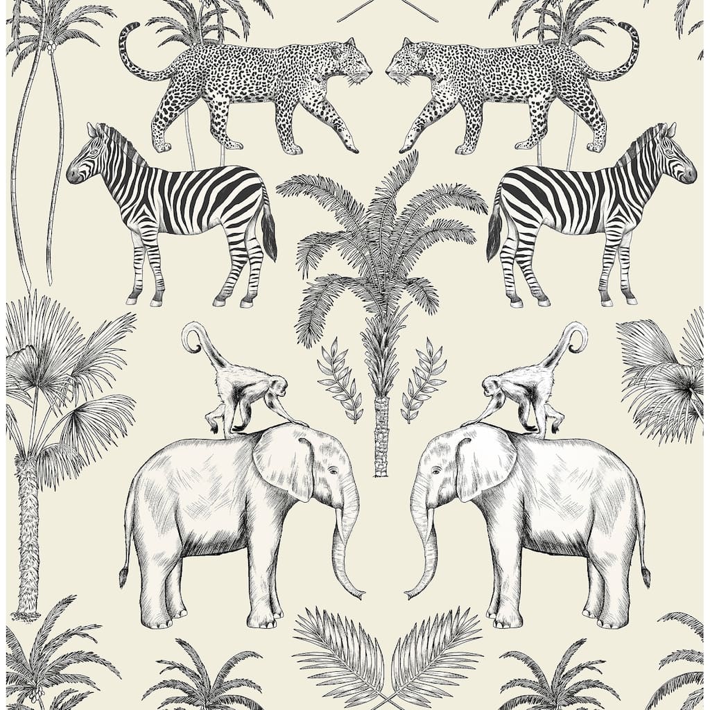 Fine Decor Nauman Eggshell Safari Walk Wallpaper