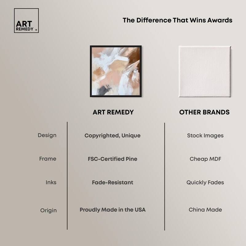 Taupe and Ash I Canvas by Art Remedy